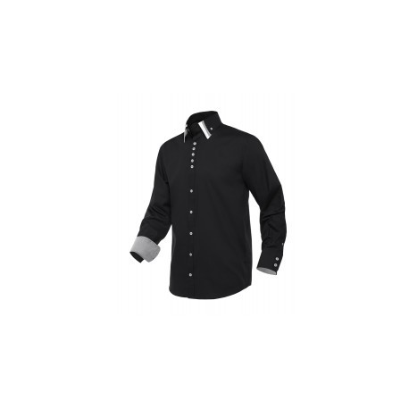 Camisa negra bicolor 2130 Monza
