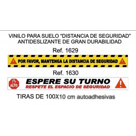 Vinilo para suelo " distancia de seguridad" antideslizante