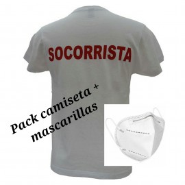 Pack 3 camisetas ,5 mascarillas FFP2
