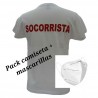 Pack 3 camisetas ,5 mascarillas FFP2