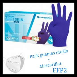 Promoción guantes nitrilo y mascarillas FFP2