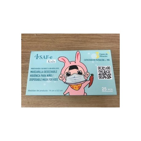 Mascarilla infantil higienica desechable